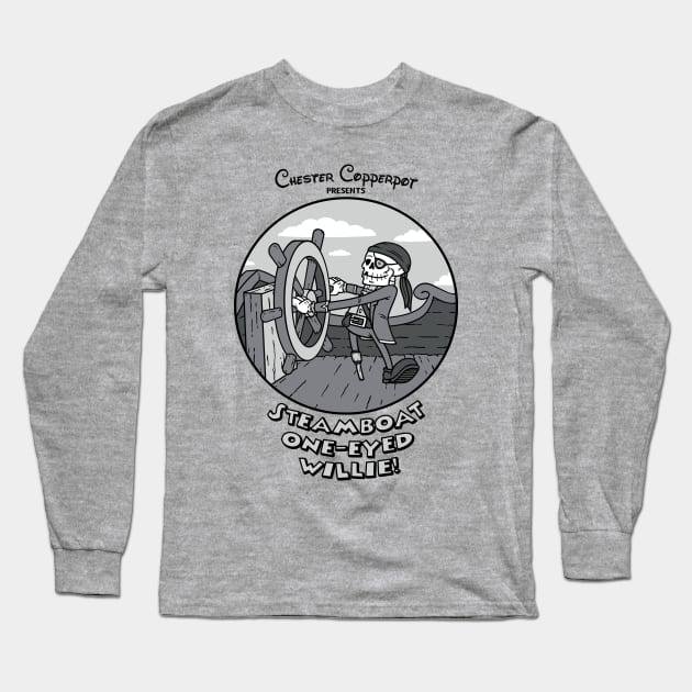 Steamboat One-Eyed Willie Long Sleeve T-Shirt by blairjcampbell